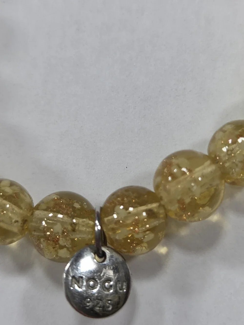 🆕️ NOGU Harvest Ombre .925 Sterling Silver Firefly Glass Bracelet